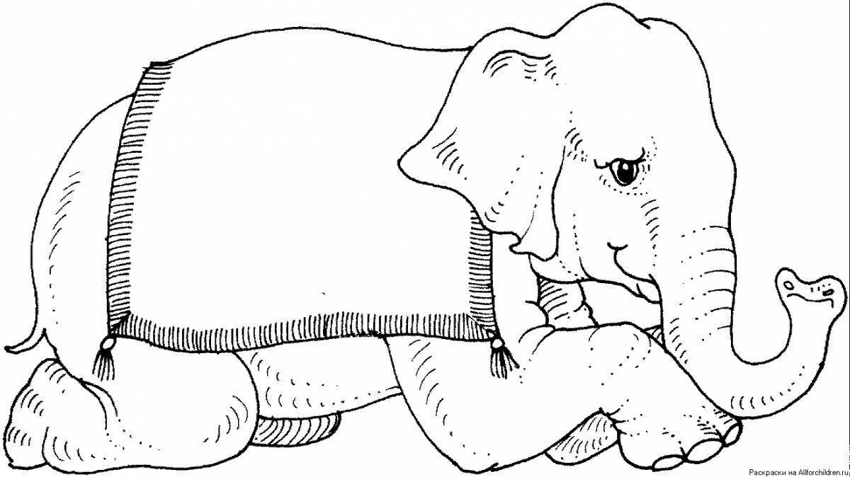Coloring majestic elephant