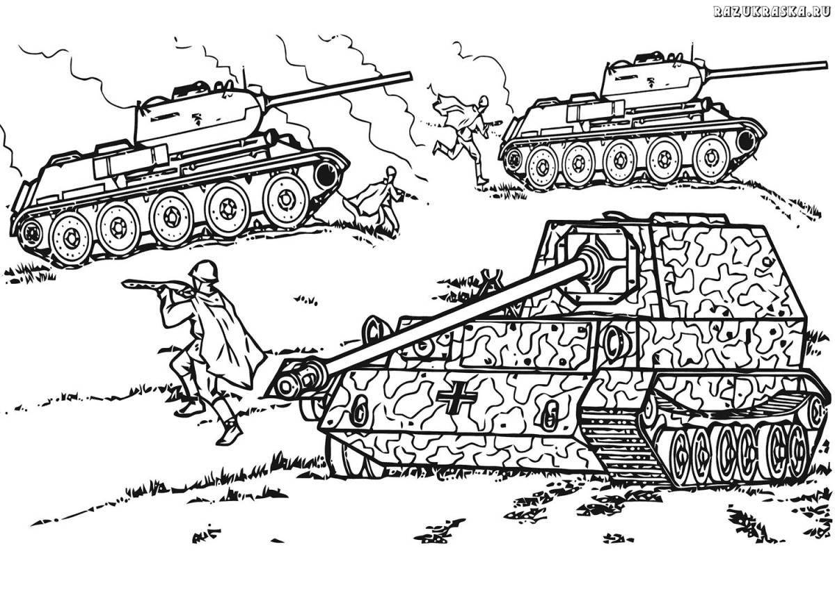 Dramatic coloring of the Battle of Kursk