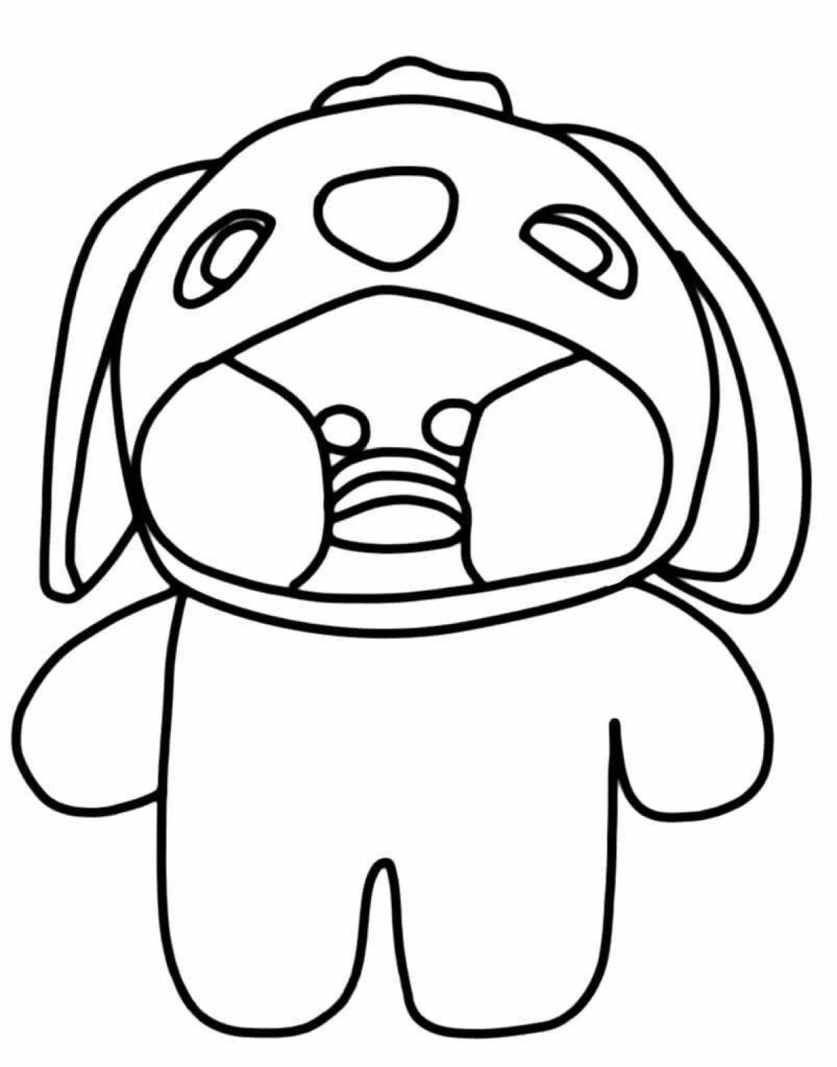 Sweet lalofan duck coloring page