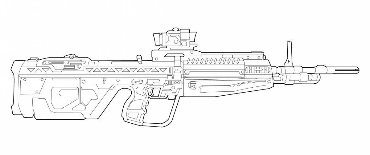 Great cool weapon coloring page