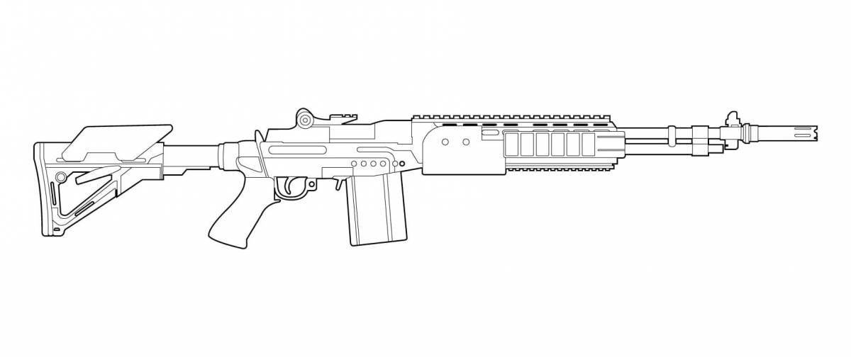 Adorable cool weapon coloring page