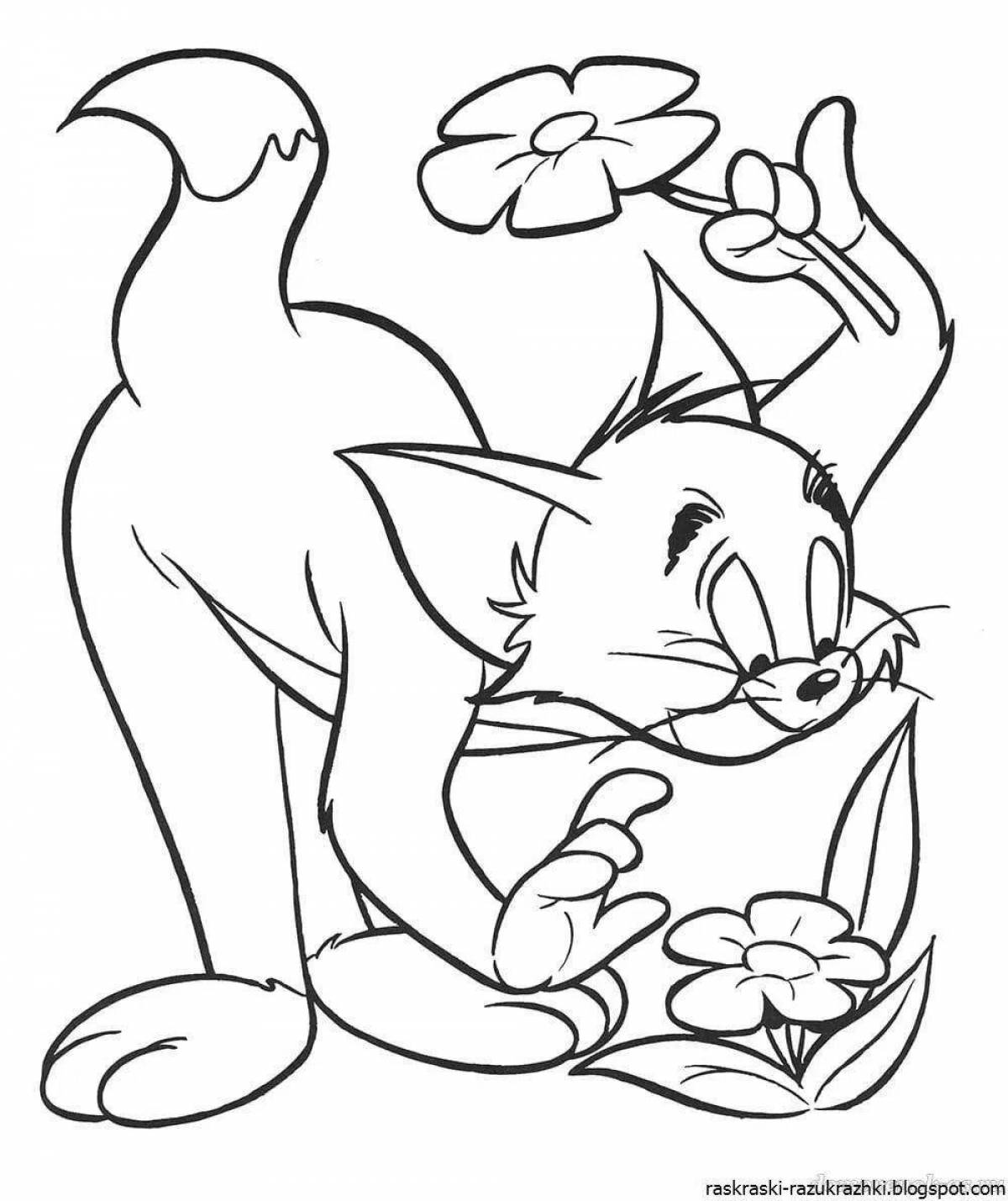 Creative coloring page drawing
