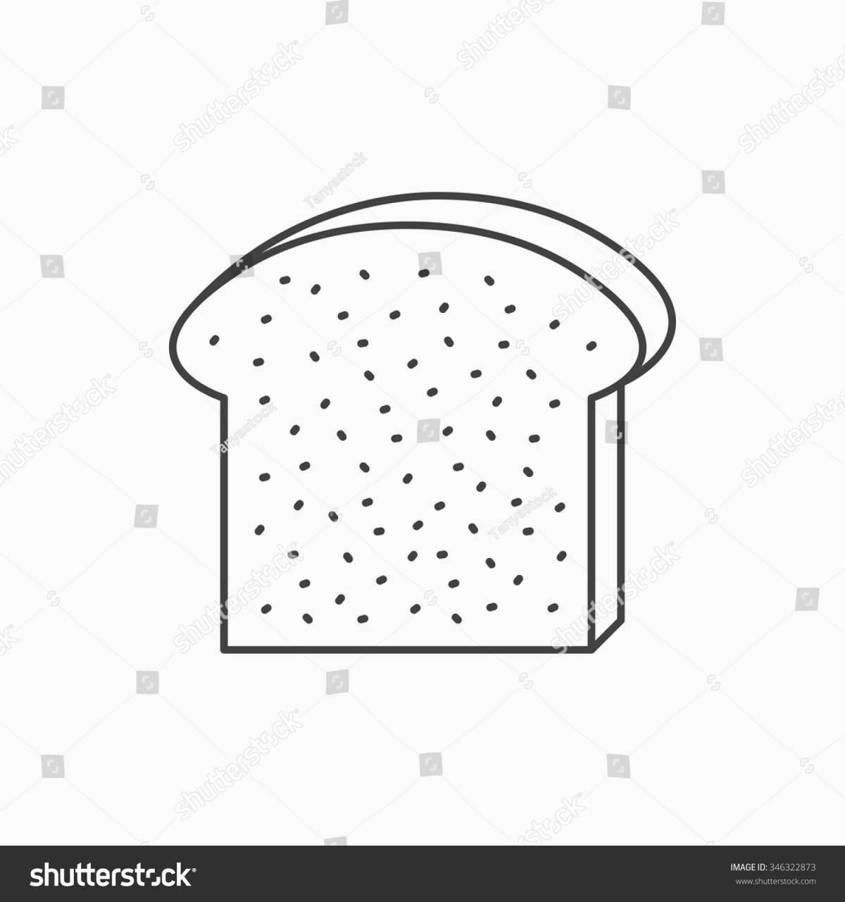 Жевательная раскраска кусочка хлеба