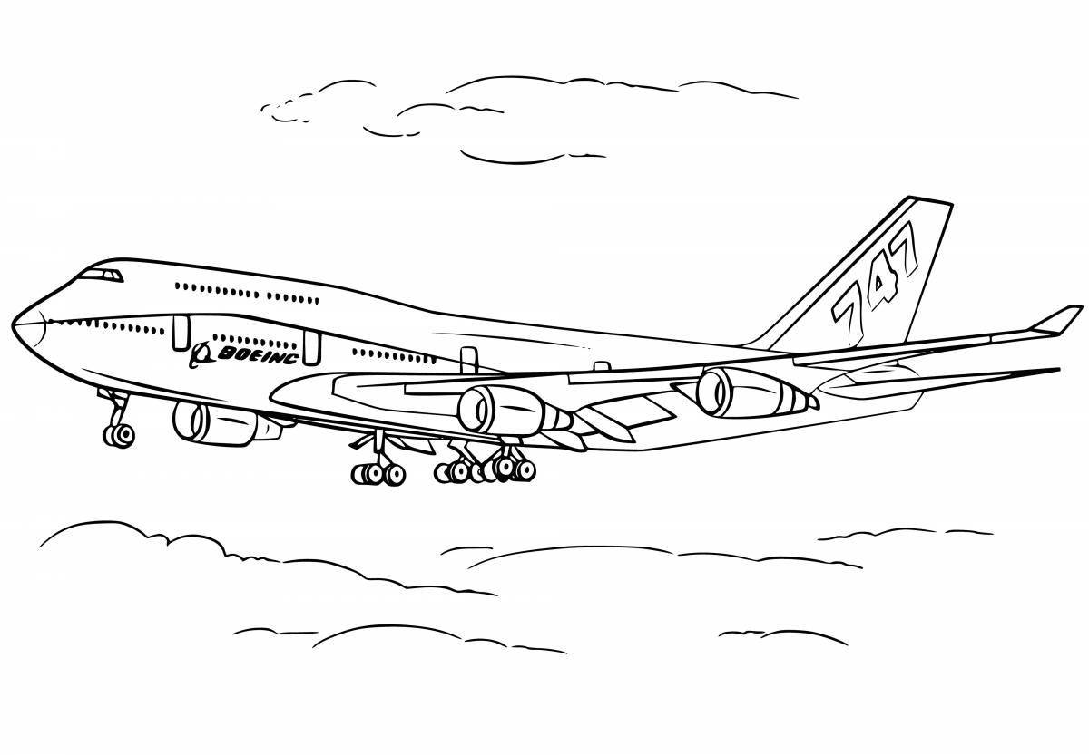 Раскраска королевский боинг 747