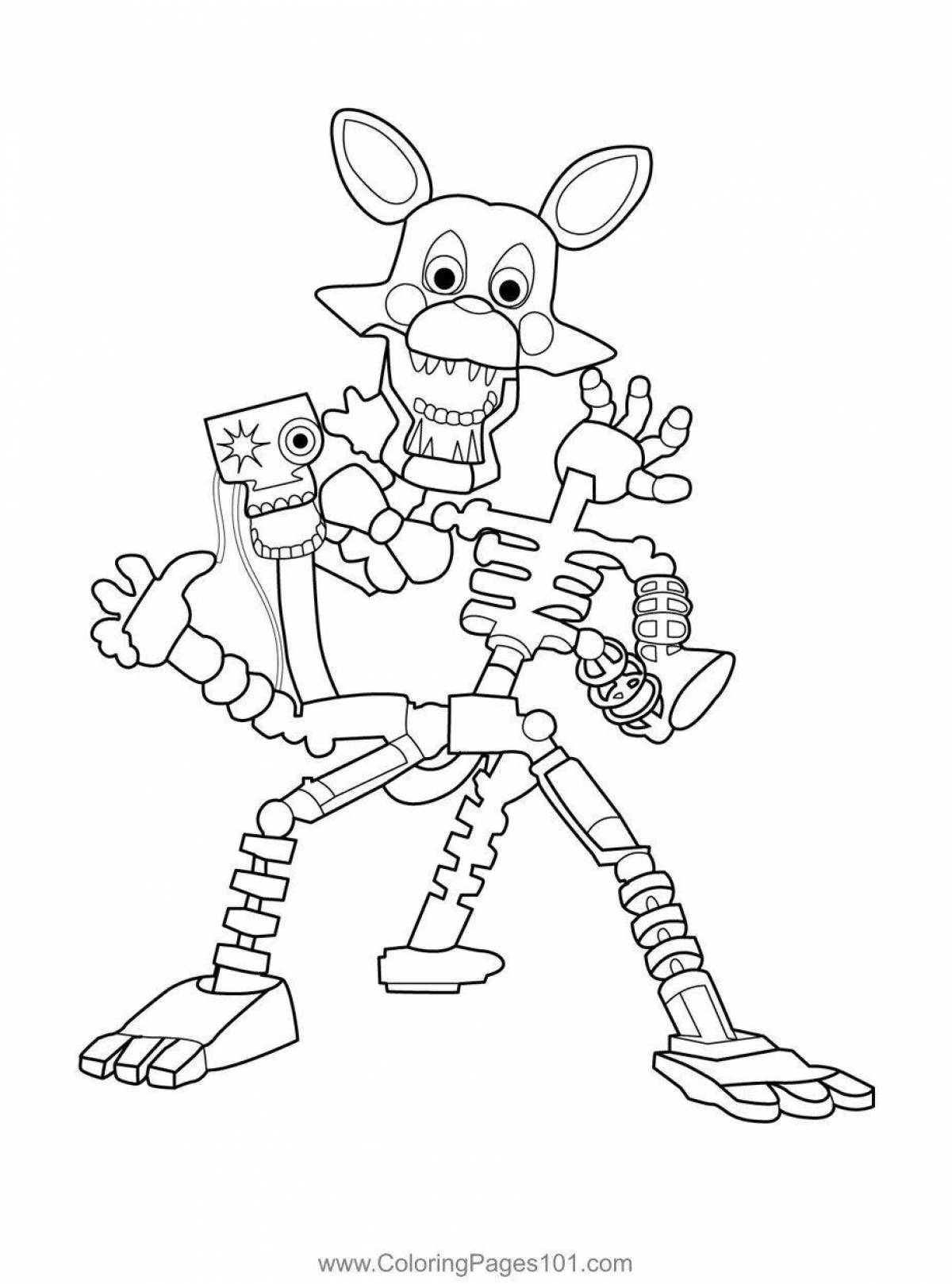 Coloring funny brazier animatronic