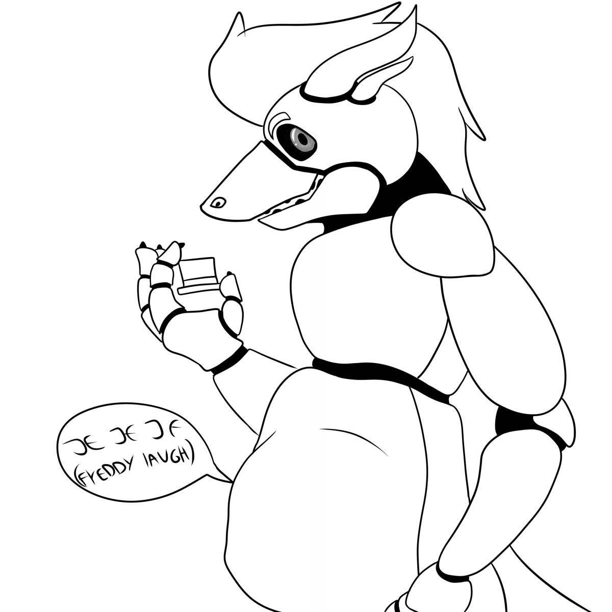 Photo Glowing brazier animatronic coloring