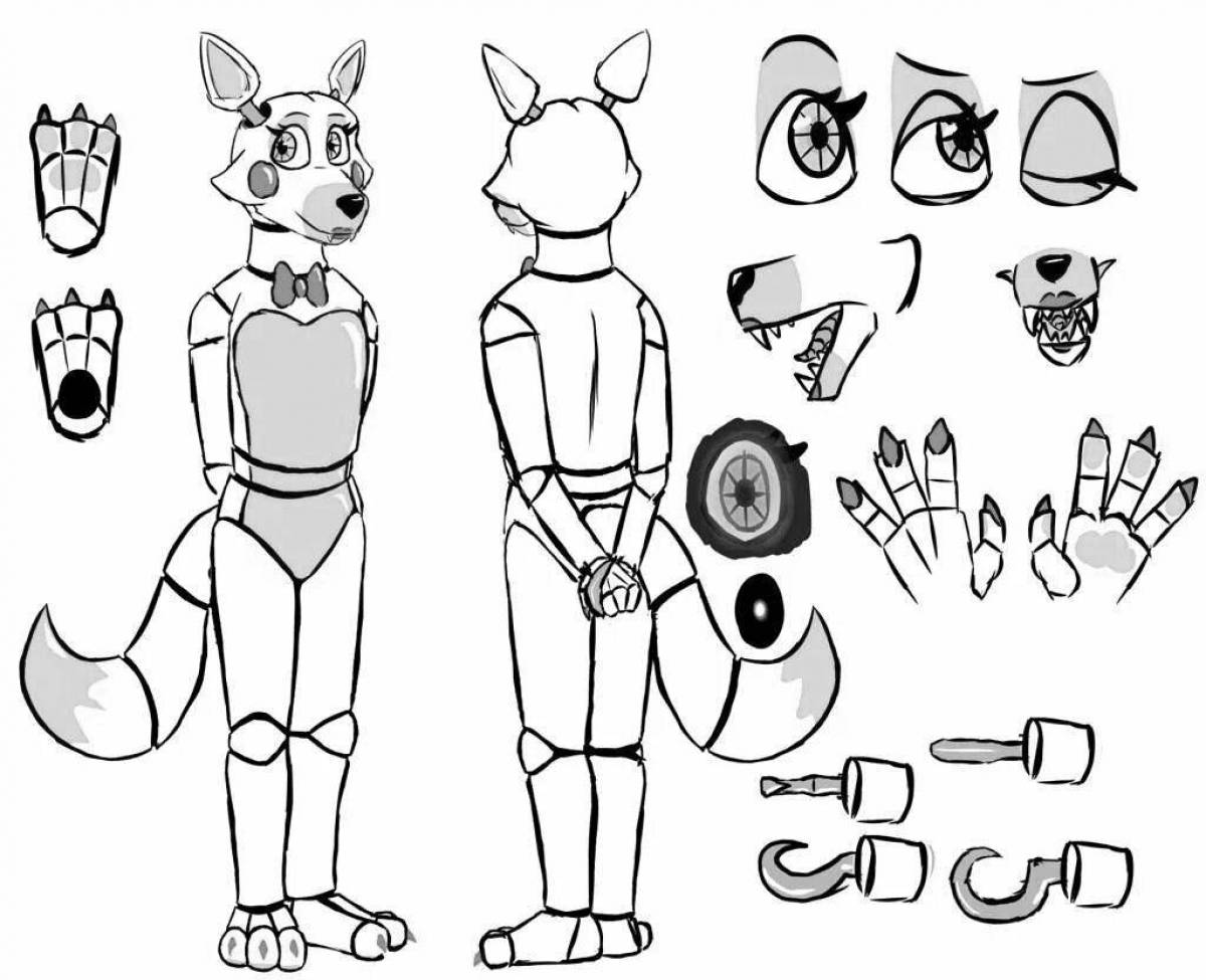 Photo Coloring fun brazier animatronic