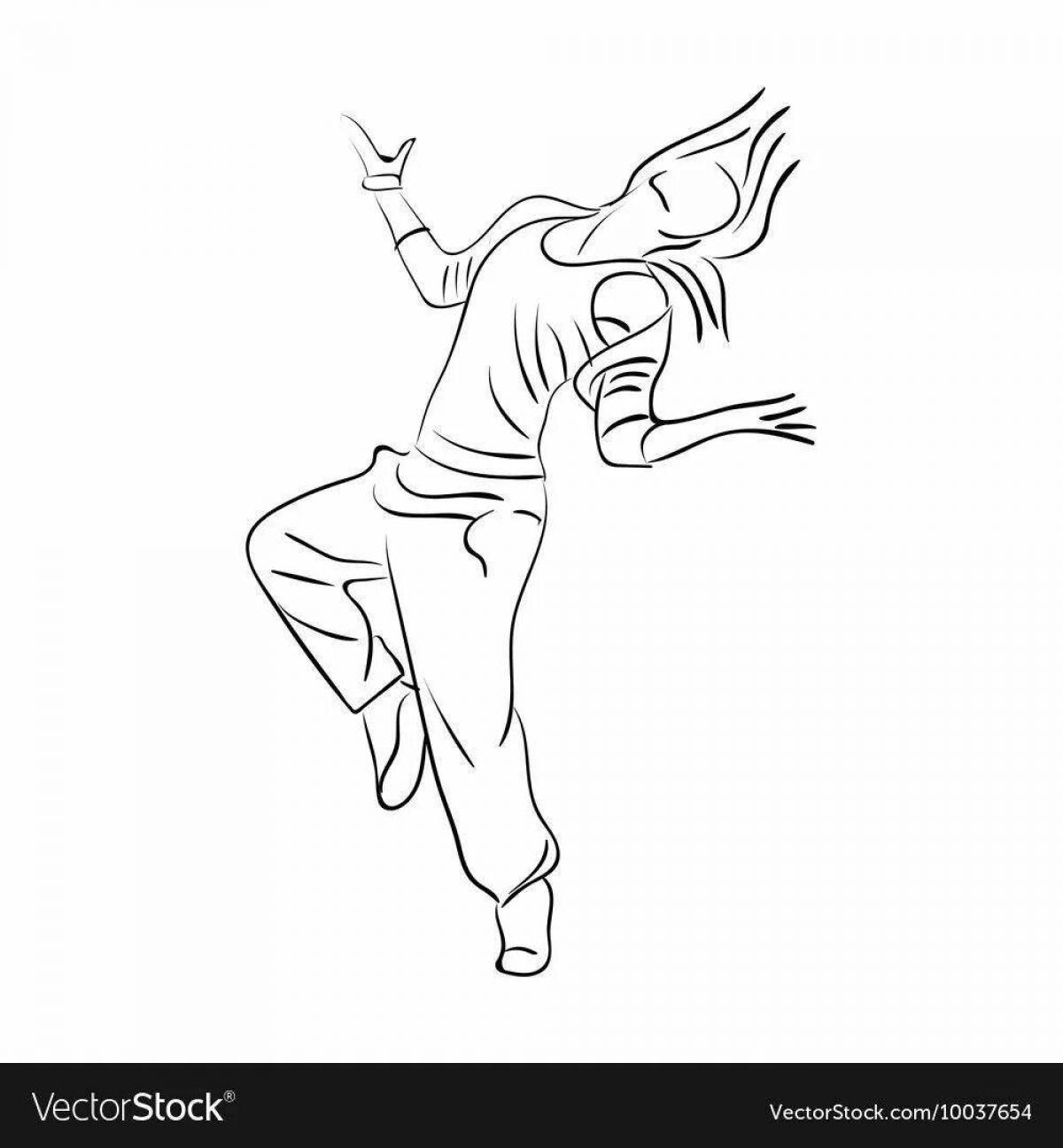 Color-frenzy hip-hop coloring page