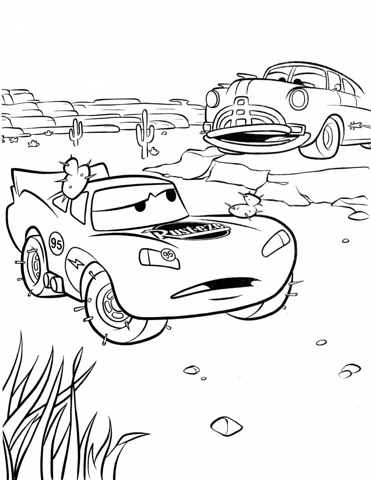 Coloring bright cars mcqueen