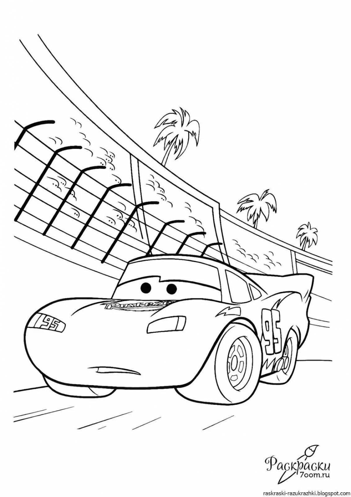 Exciting mcqueen cars coloring book
