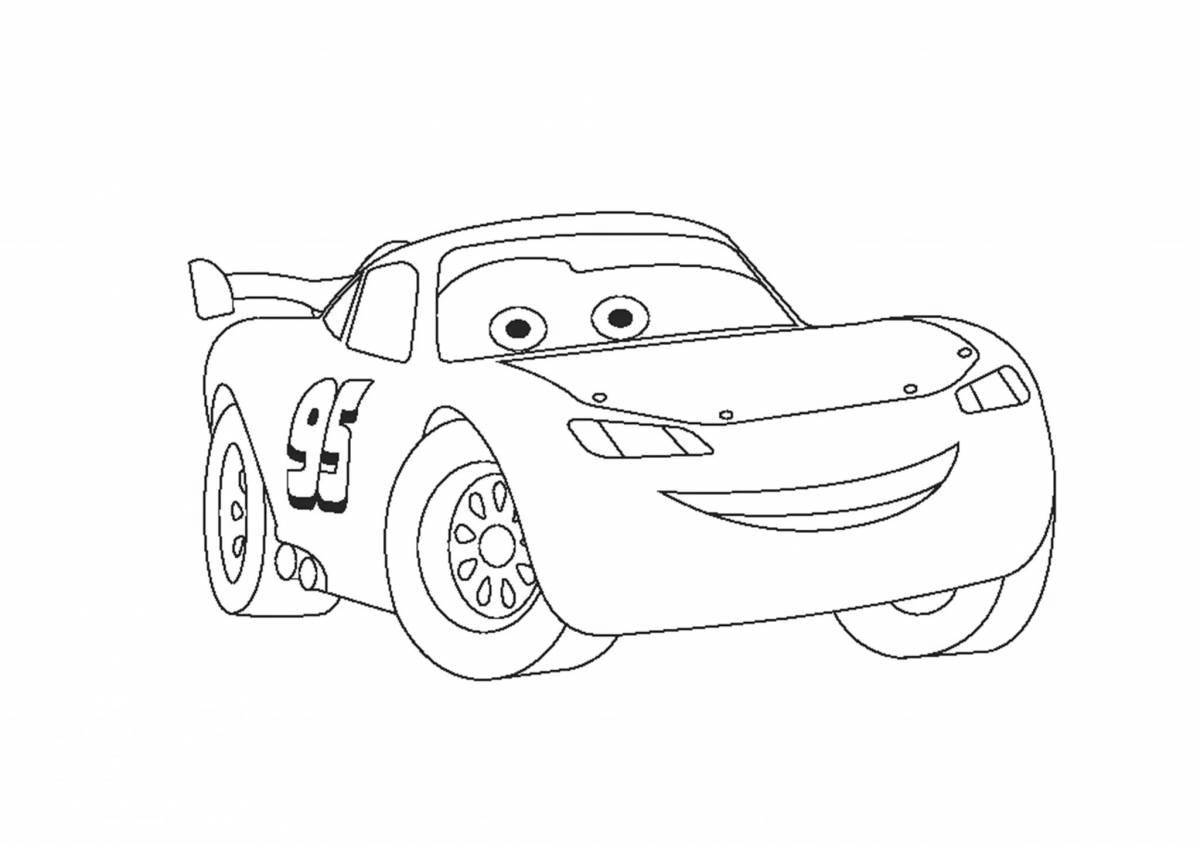 Splendid cars mcqueen coloring page