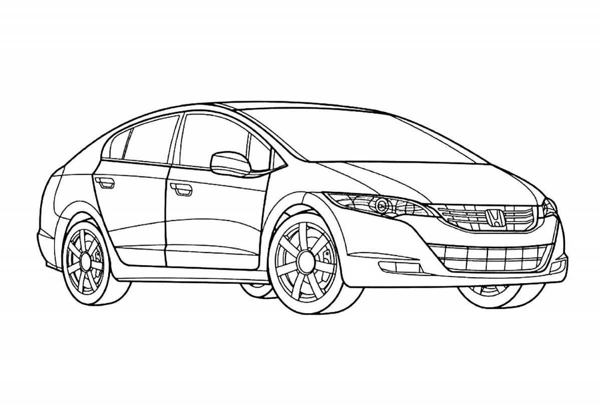 Яркая раскраска honda accord