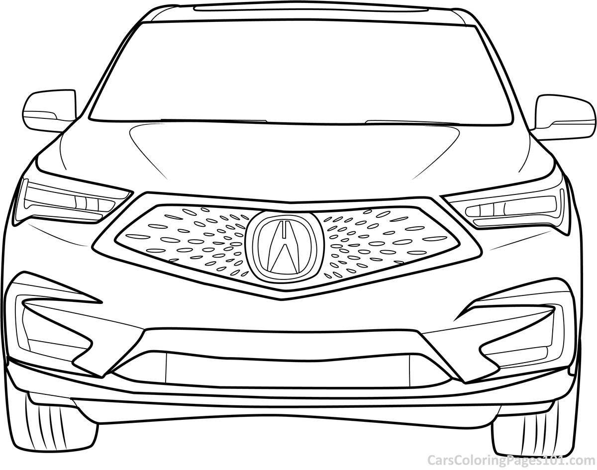 Shining Honda Accord coloring page