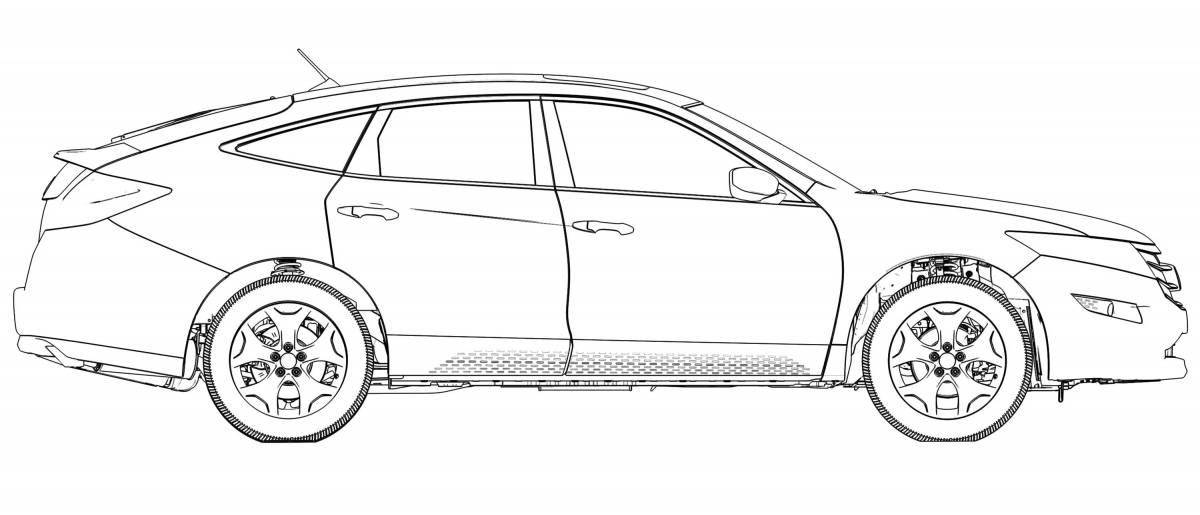 Живая страница раскраски honda accord