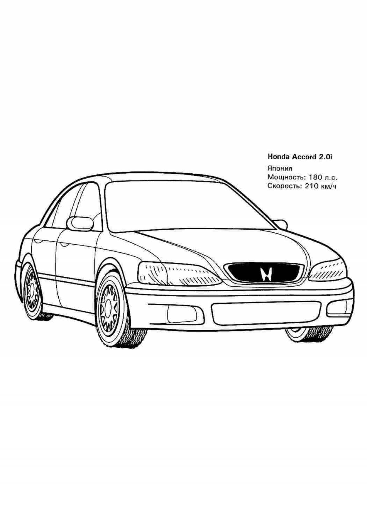 Honda accord animated coloring page