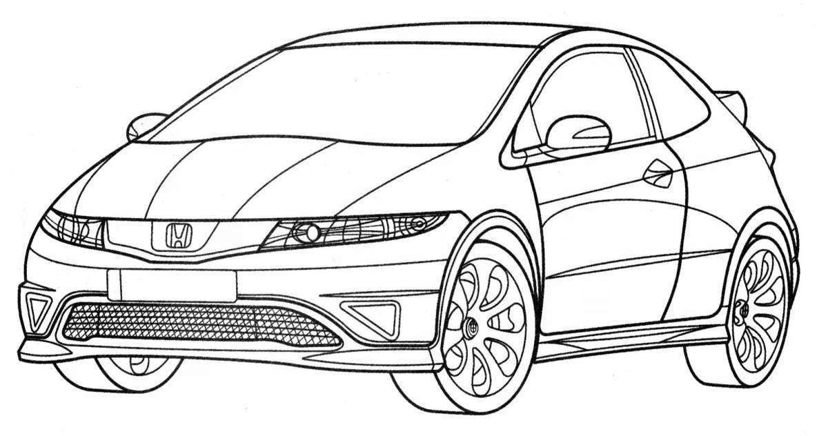 Attractive honda accord coloring page