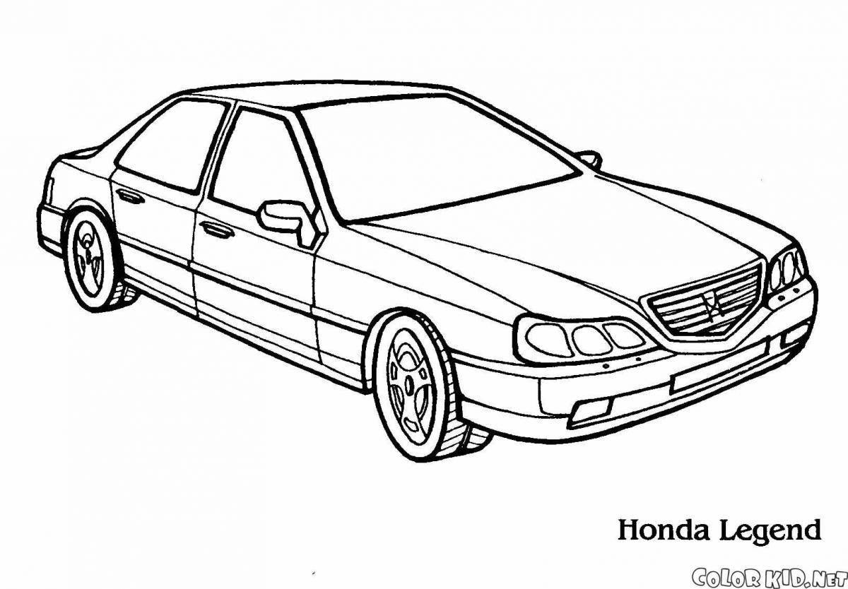 Coloring page charming honda accord