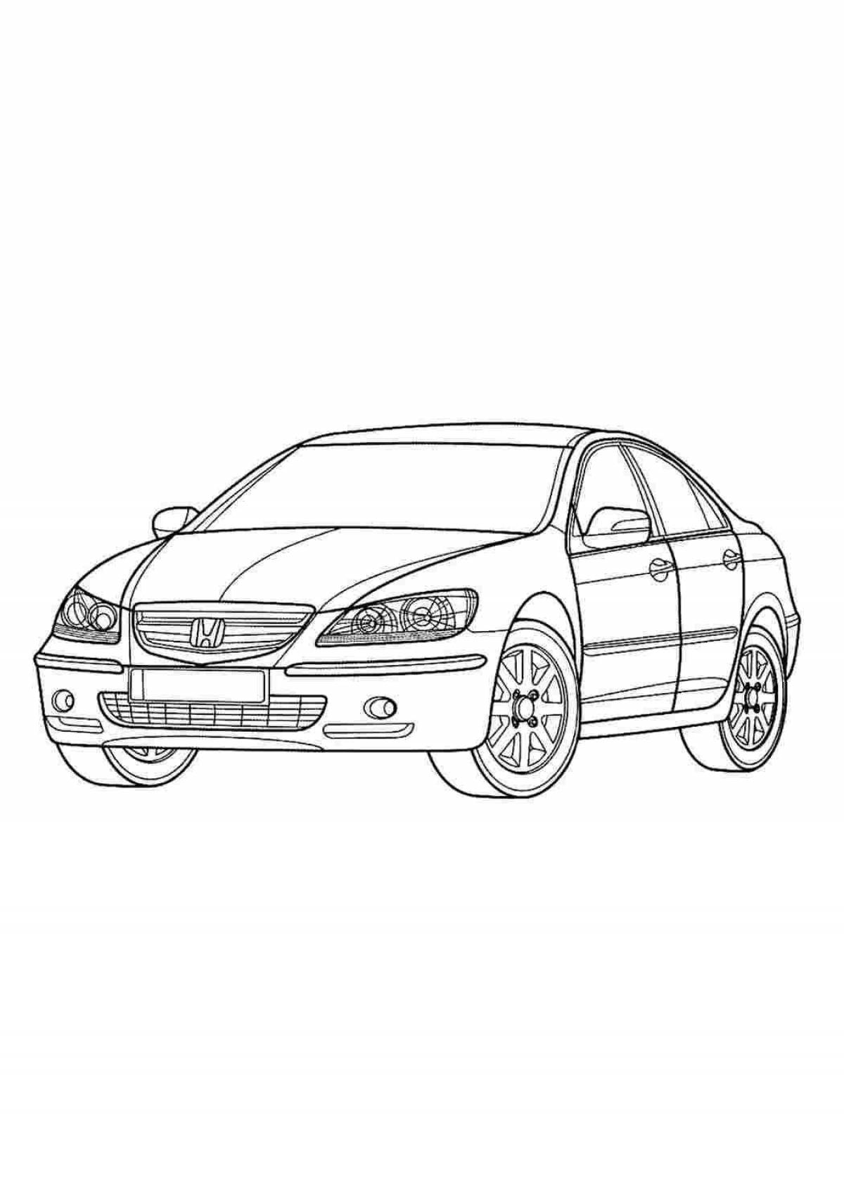 Coloring page mysterious honda accord