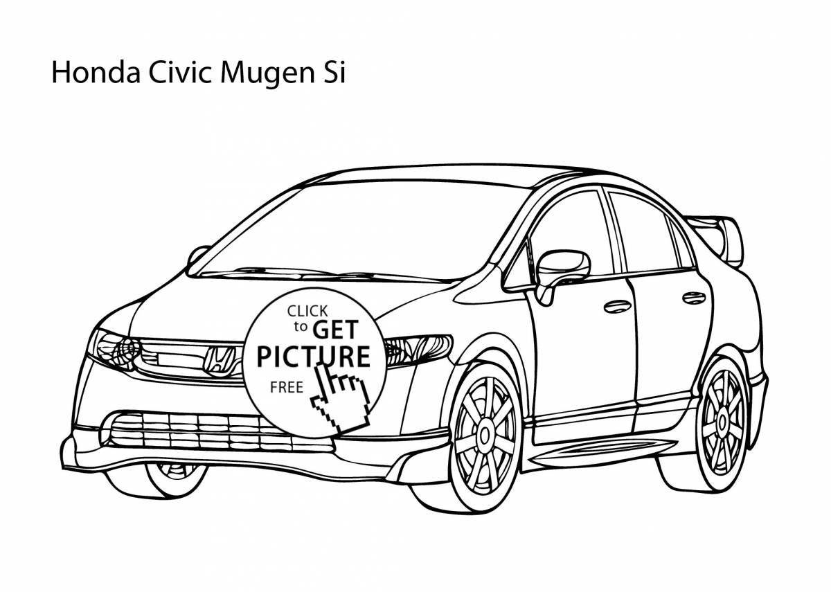 Colouring peaceful honda accord