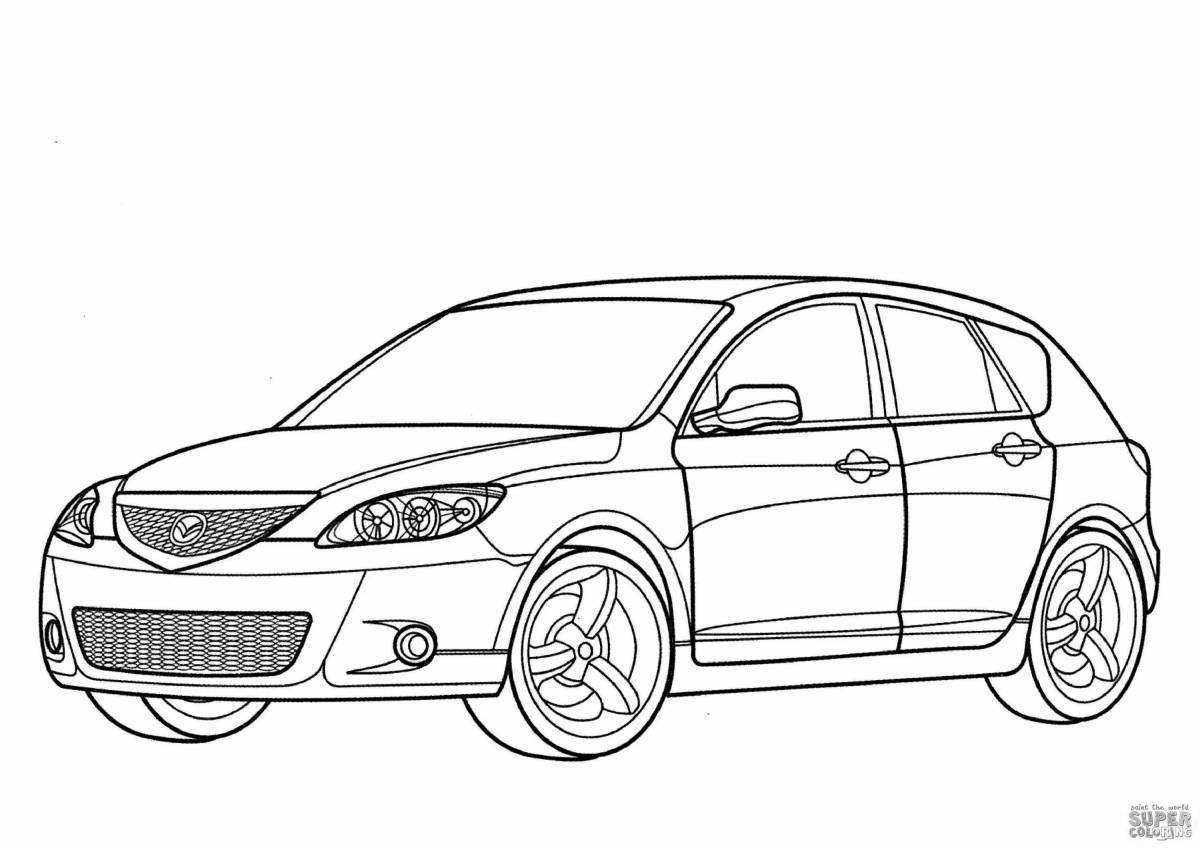 Mazda 6 exciting coloring