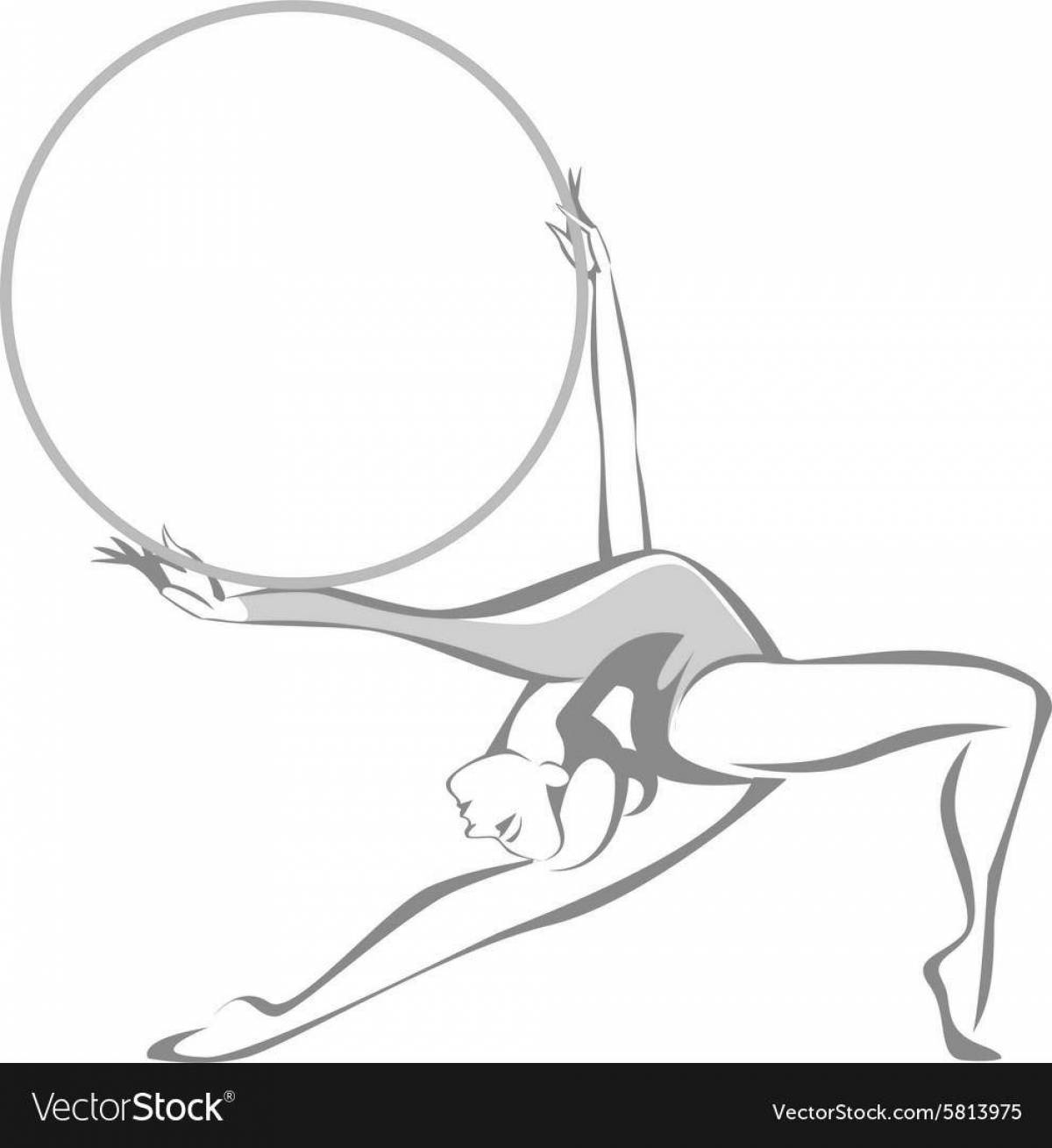 Coloring page playful aerialist