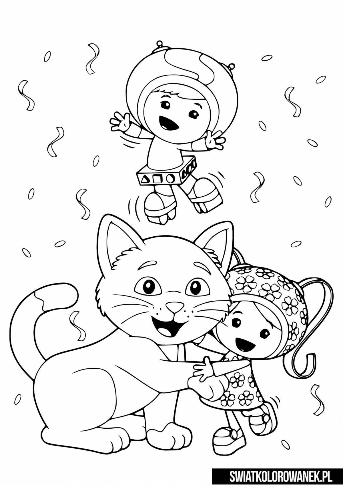 Playful team plush coloring book