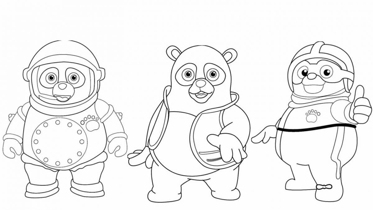 Sweet team plush coloring book