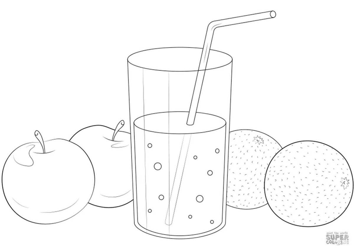 Apple juice live coloring page
