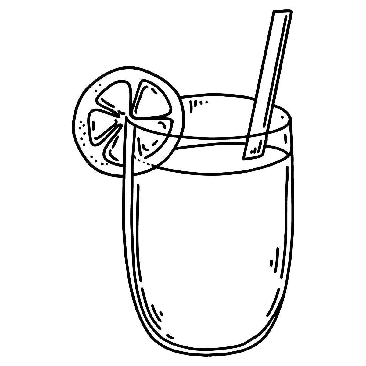 Sweet apple juice coloring page
