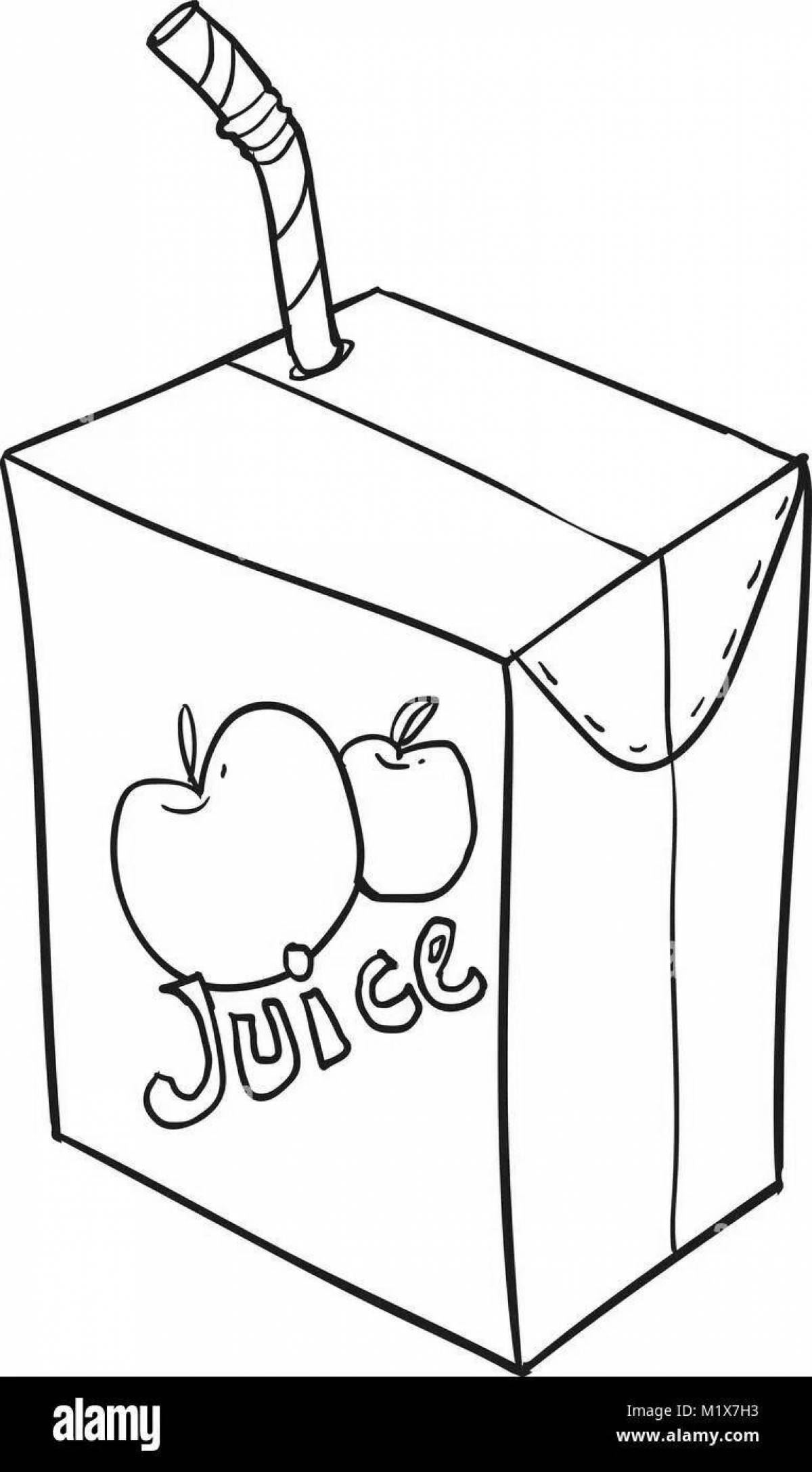 Spicy apple juice coloring page