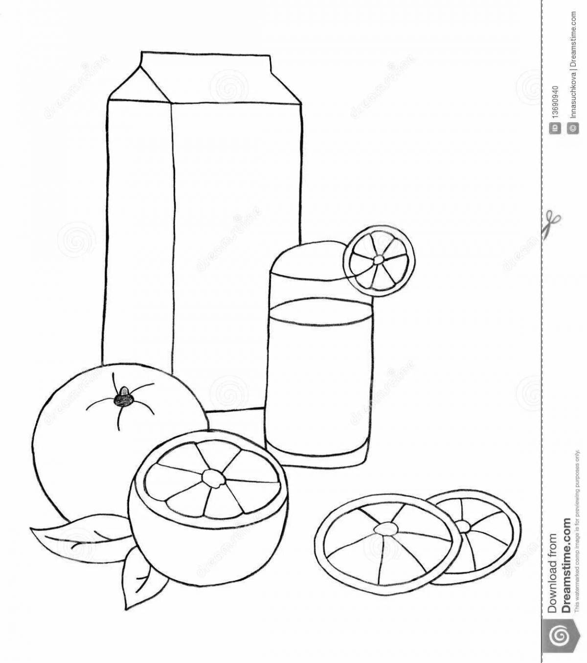 Photo Spicy apple juice coloring page