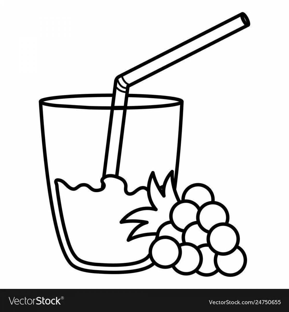 Nutritious apple juice coloring page