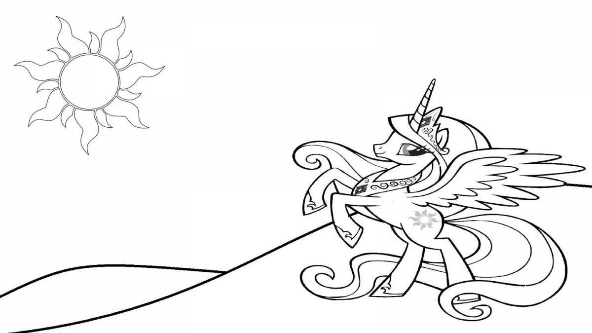 Celestia unicorn coloring book