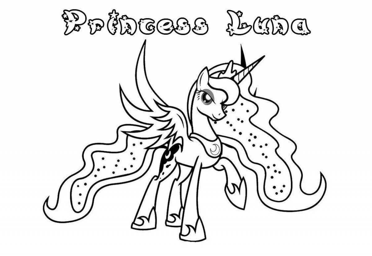 Celestia unicorn elegant coloring book