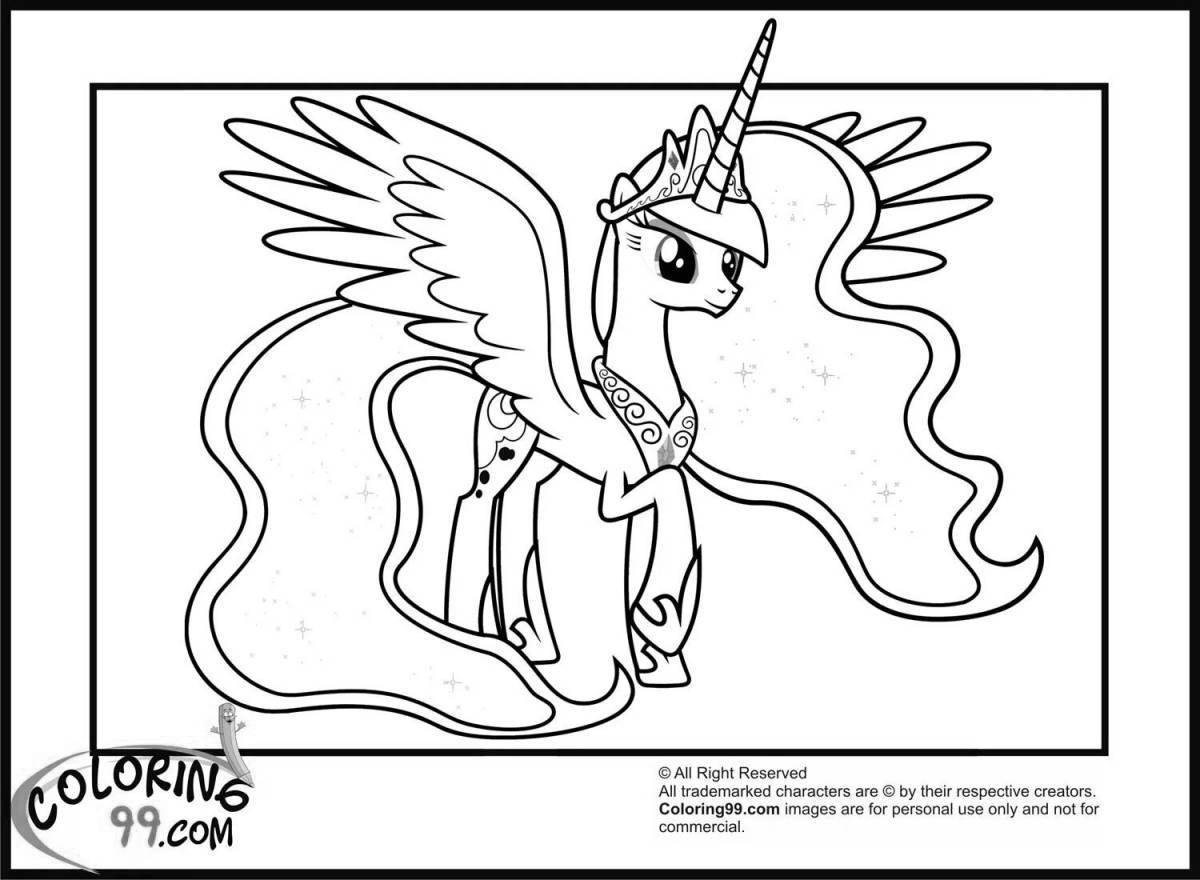 Celestia unicorn coloring book