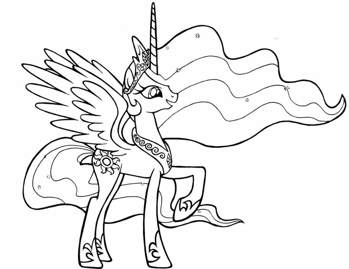 Celestia unicorn coloring book