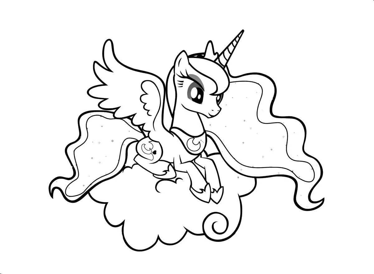 Celestia unicorn magic coloring book