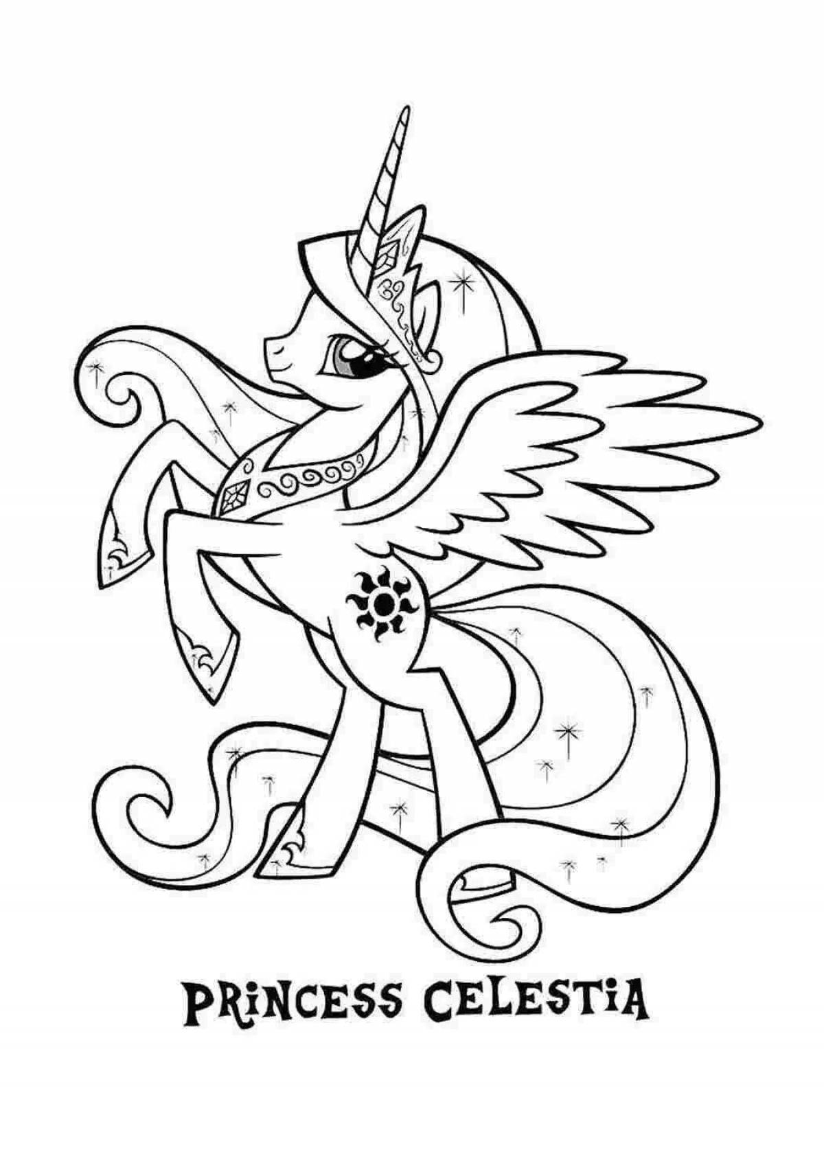 Celestia unicorn mystical coloring book