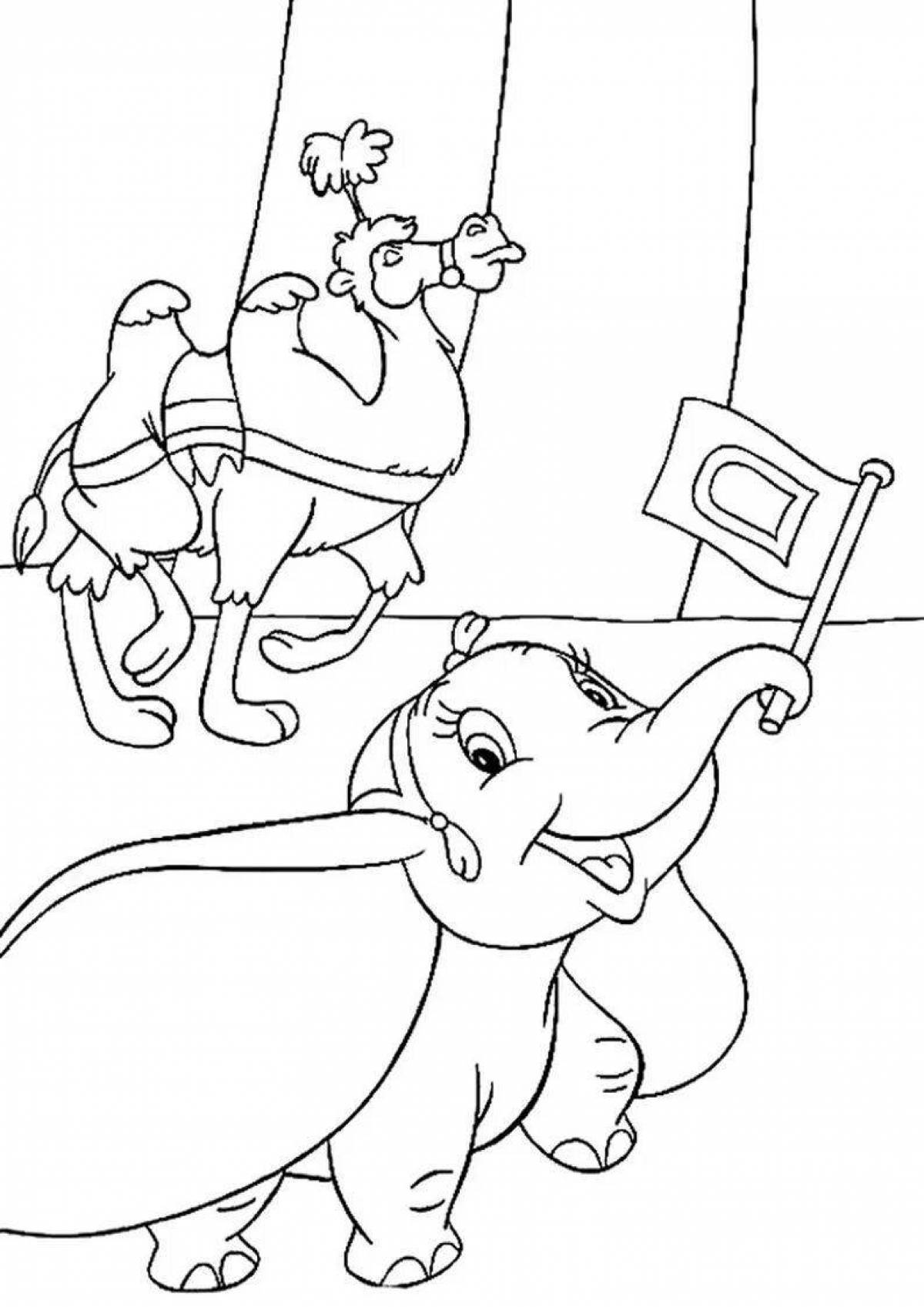 Cute baby elephant coloring Dumbo