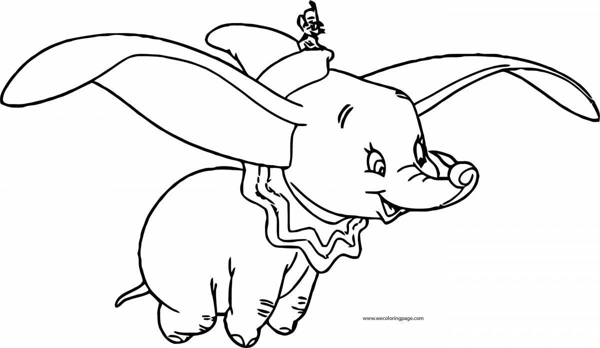 Magic coloring baby elephant Dumbo