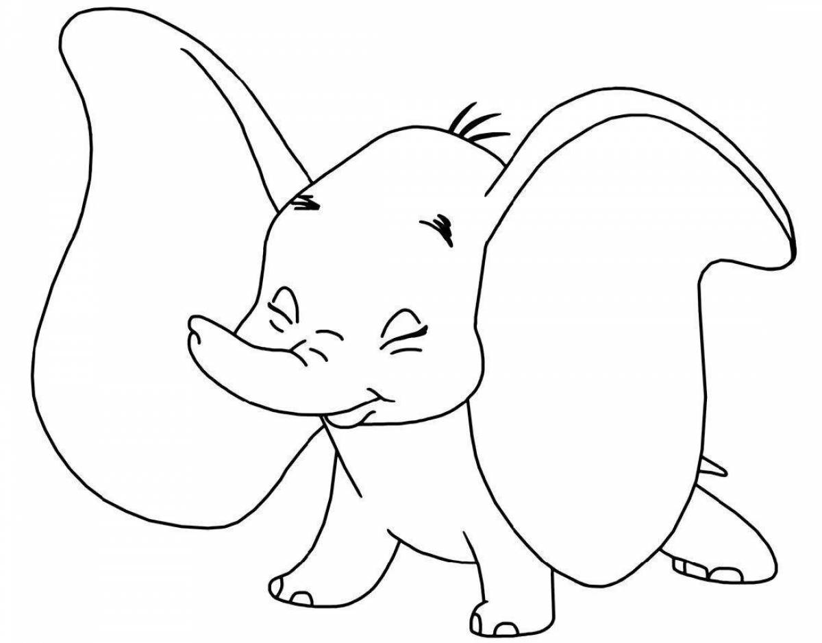 Great coloring Dumbo elephant