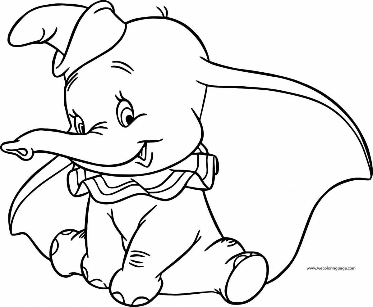 Royal coloring Dumbo Elephant