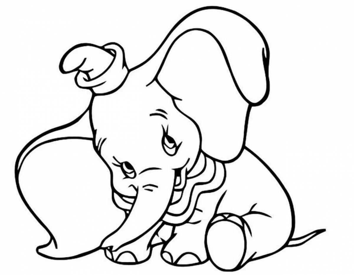 Dumbo elephant coloring book