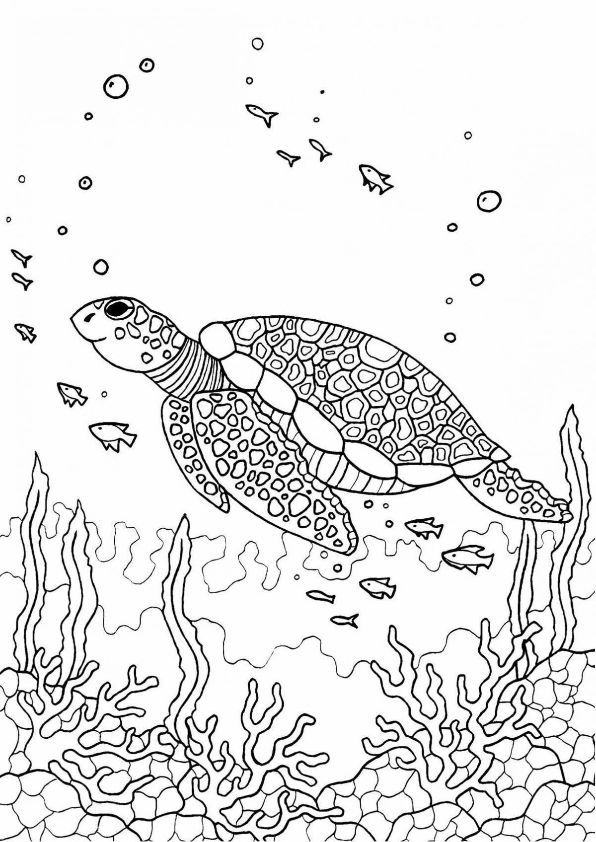 Coloring page bizarre water world