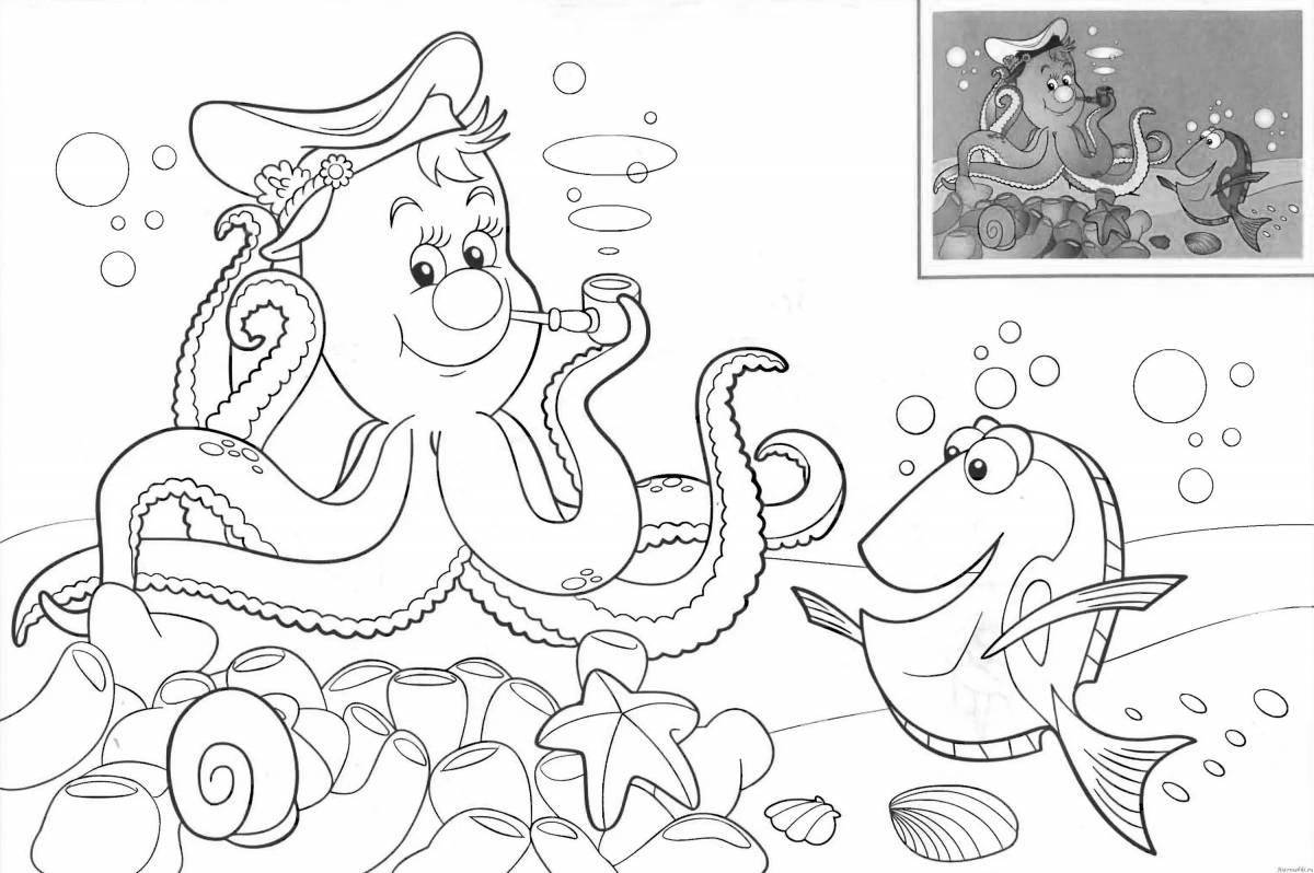 Awesome water world coloring book