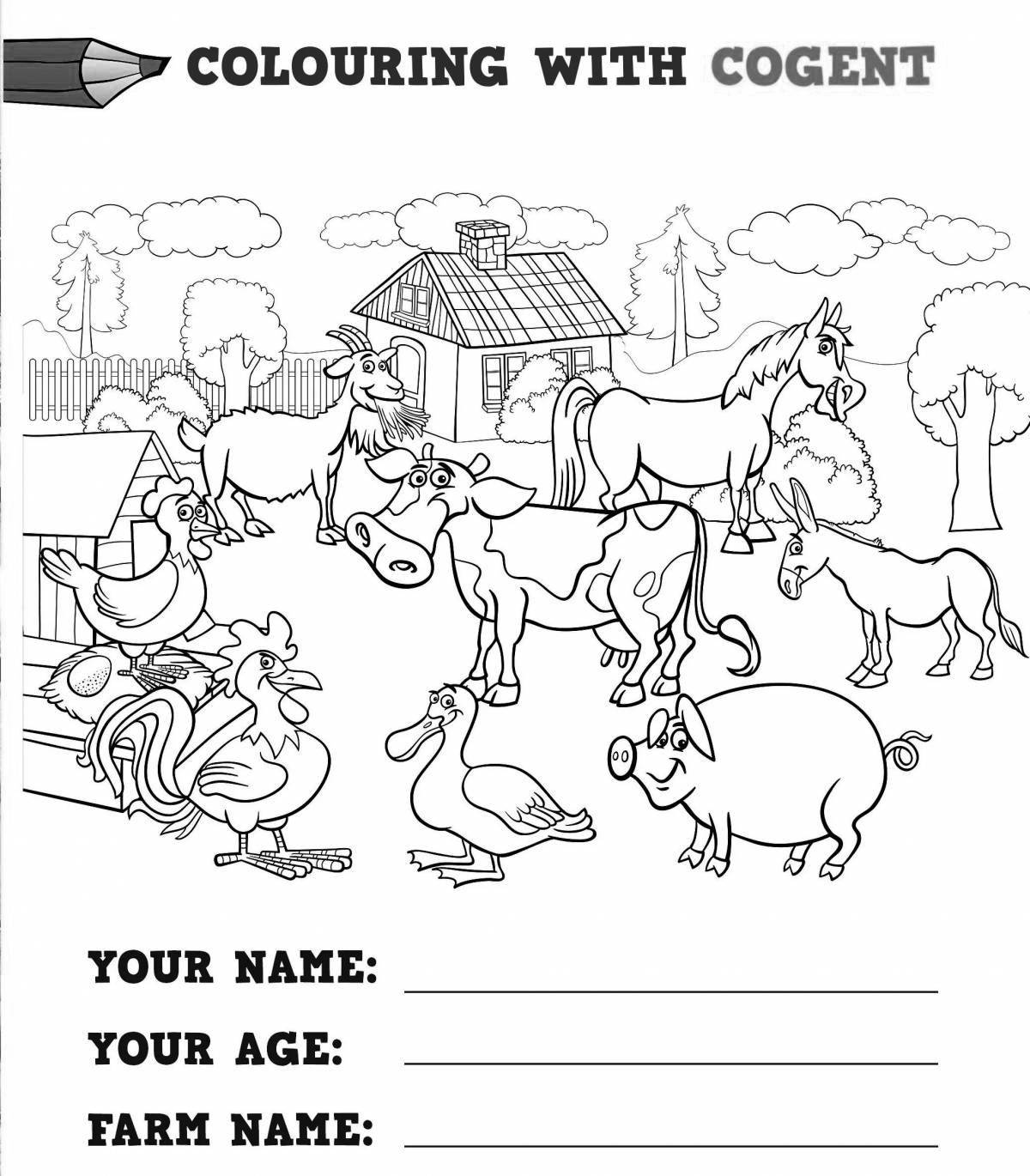 Coloring page bright pig