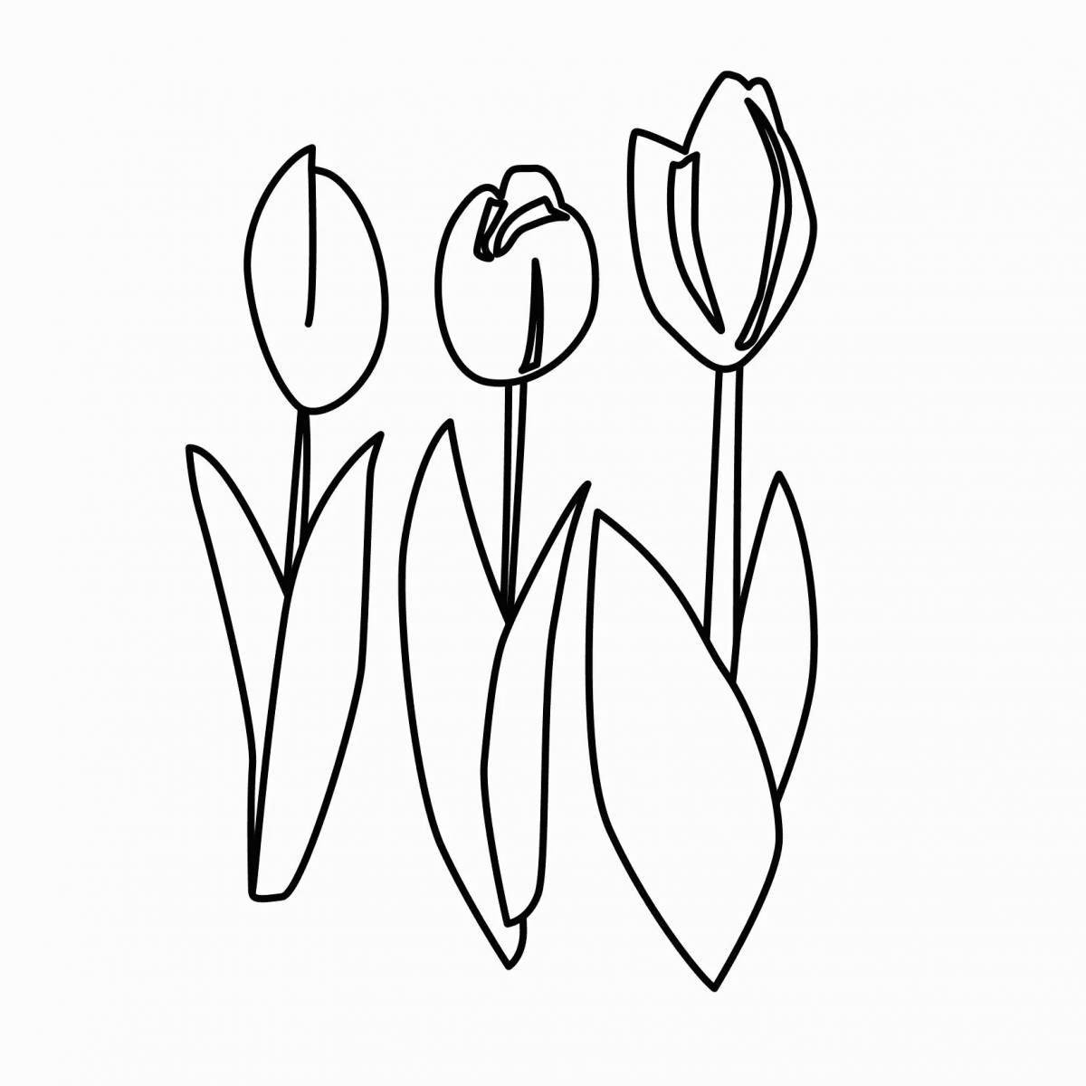 Coloring page dazzling tulip