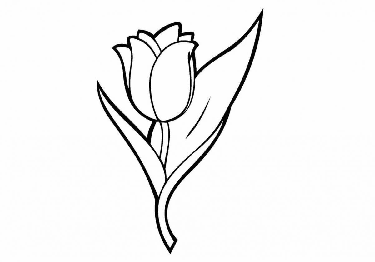 Раскраска изысканные тюльпаны
