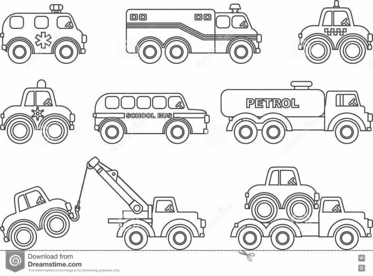 Great special transport coloring page