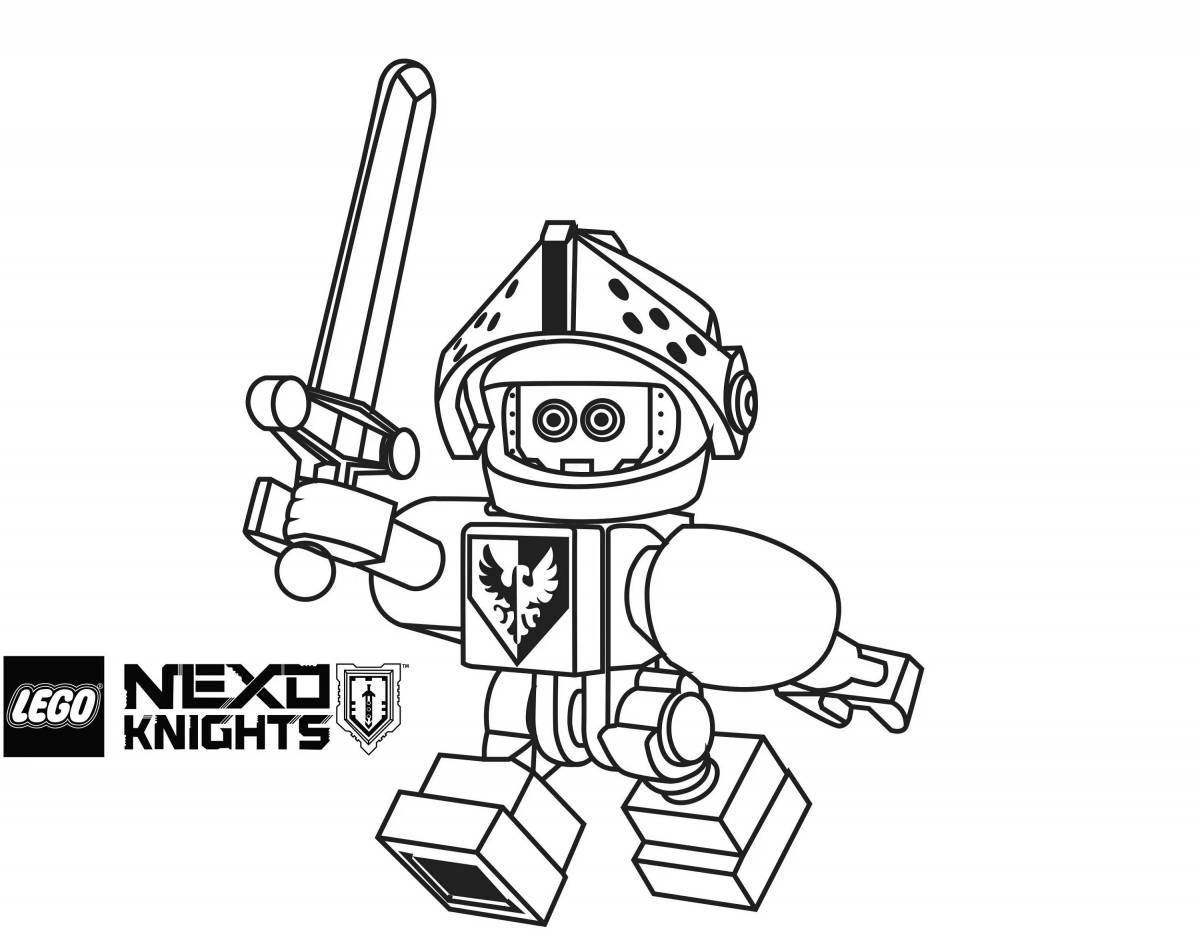 Fairy lego robot coloring page